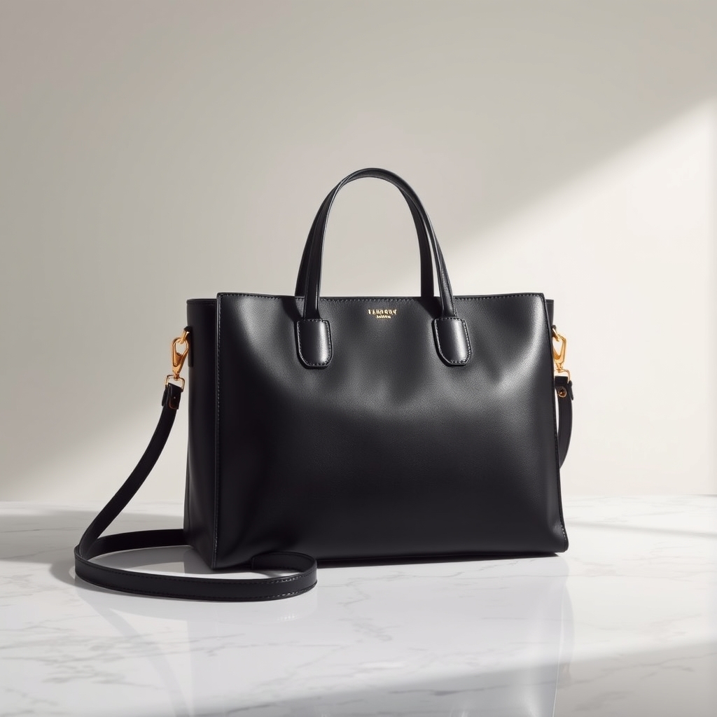 Tas mewah kulit hitam